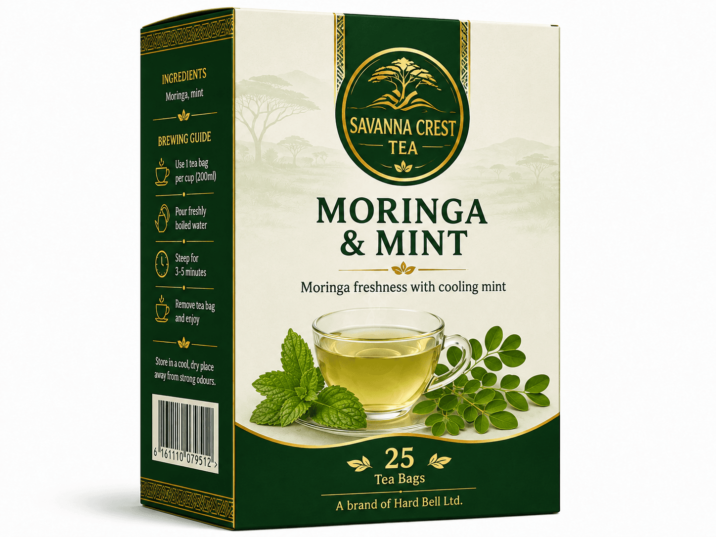 Savanna Moringa & Mint concept packaging
